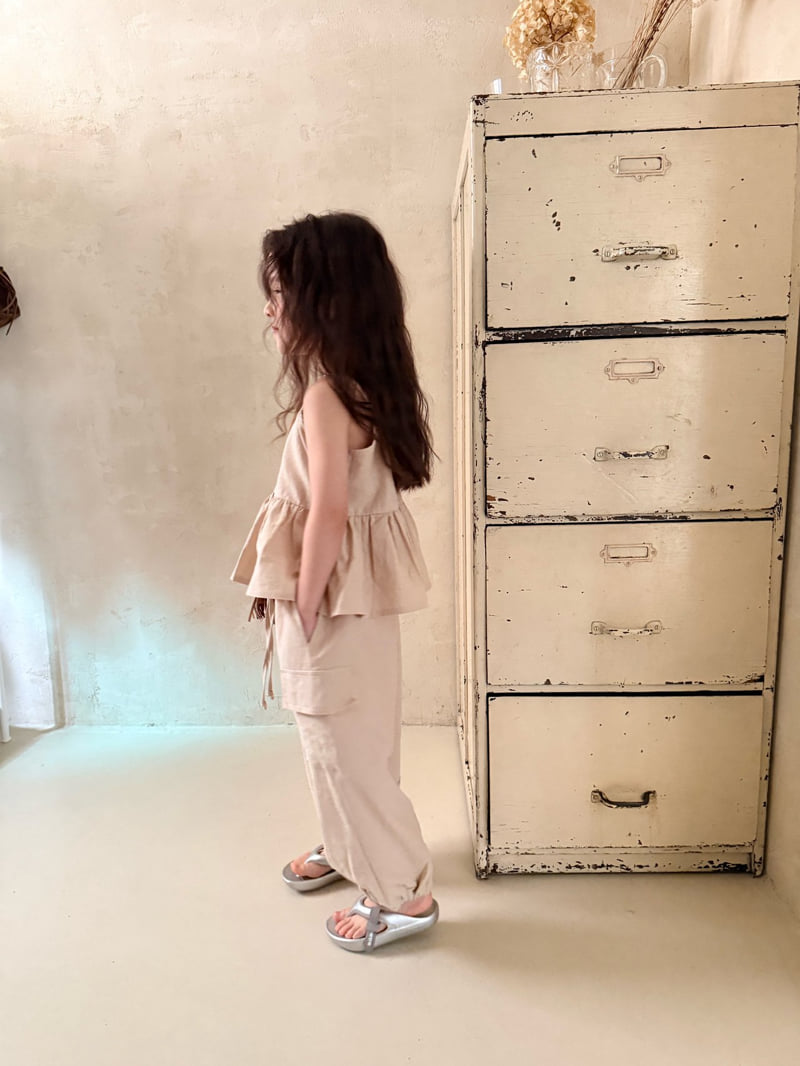 Comma - Korean Children Fashion - #designkidswear - Linen Frill Sleeveless - 8