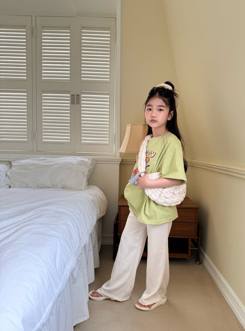 Comma - Korean Children Fashion - #discoveringself - Pleated Wide Bootcut Pants - 5