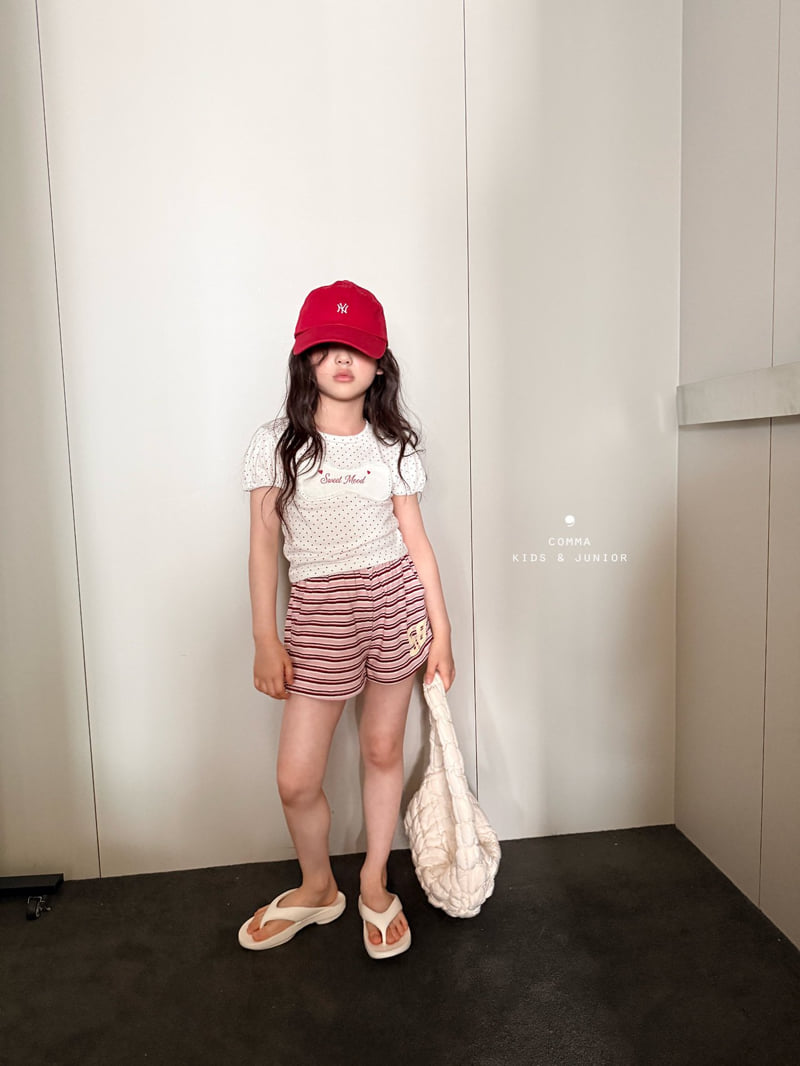Comma - Korean Children Fashion - #discoveringself - 58 Shorts Stripe (Red) - 11