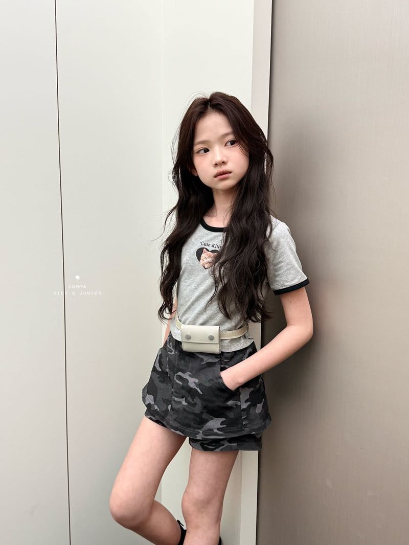 Comma - Korean Children Fashion - #discoveringself - Cat Heart Tee