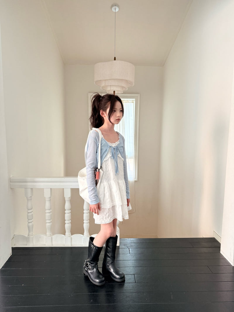 Comma - Korean Children Fashion - #fashionkids - Lace Tiered One-piece - 3