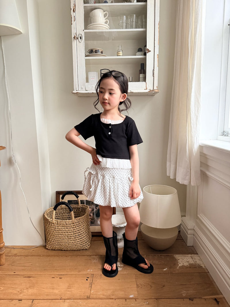 Comma - Korean Children Fashion - #fashionkids - Square Frill Top - 6