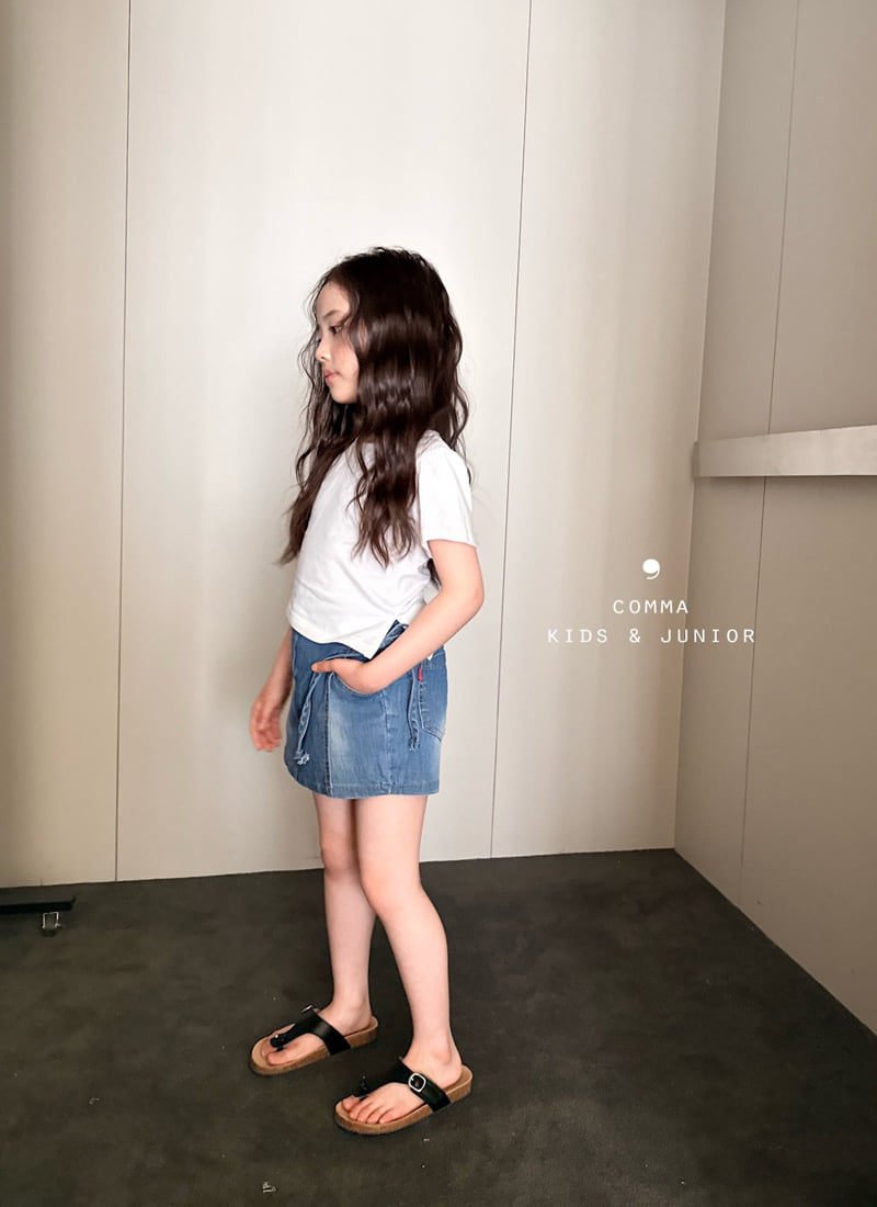 Comma - Korean Children Fashion - #fashionkids - Wrap Denim Skort - 3