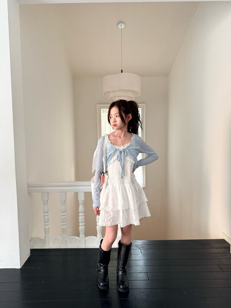Comma - Korean Children Fashion - #fashionkids - Lace Tiered One-piece - 4