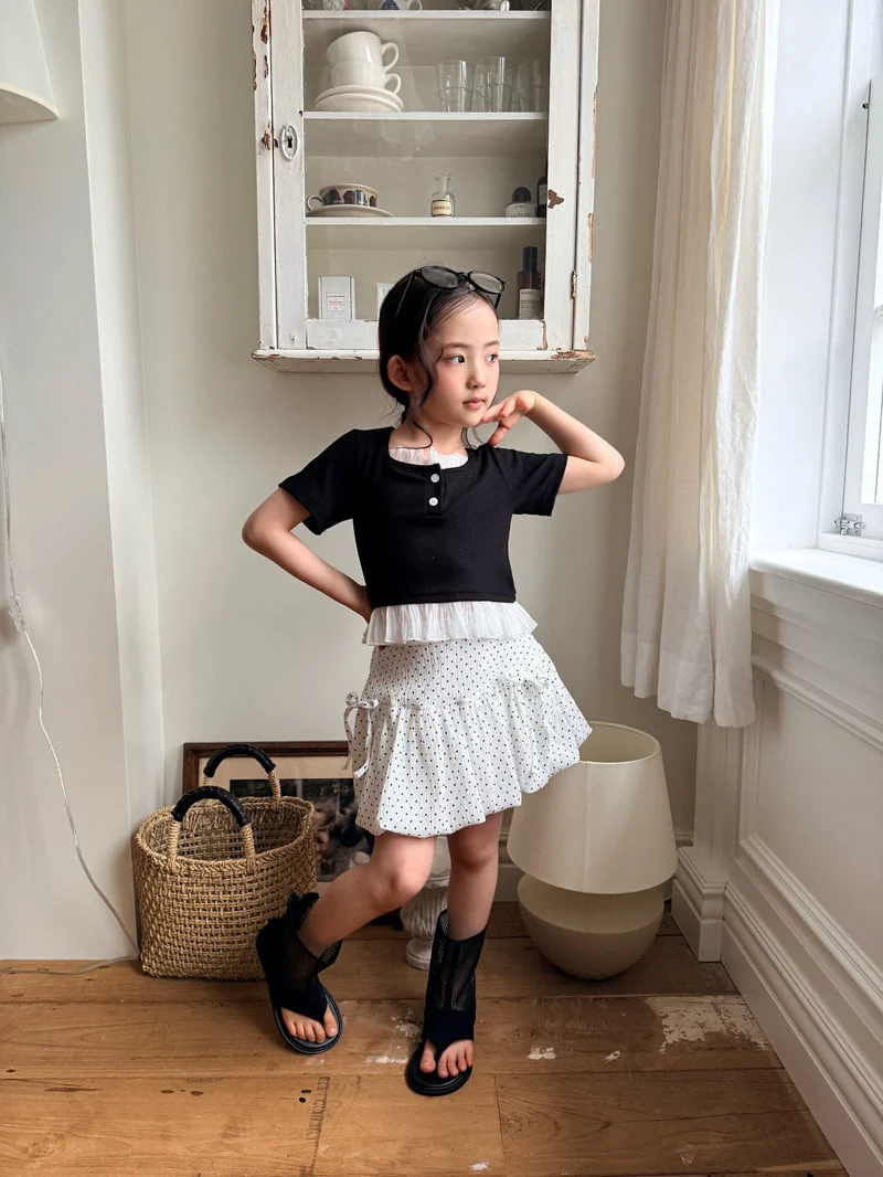 Comma - Korean Children Fashion - #kidsshorts - Square Frill Top - 7