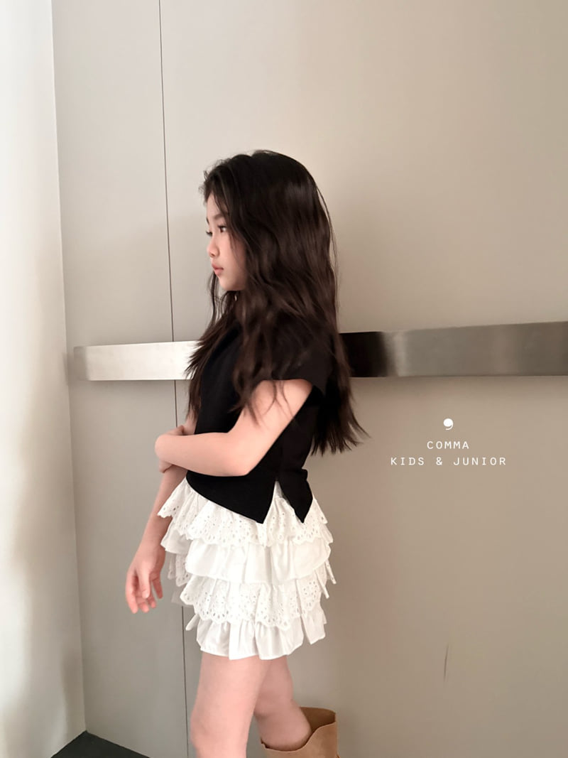 Comma - Korean Children Fashion - #kidsshorts - Slanted V Tee - 12
