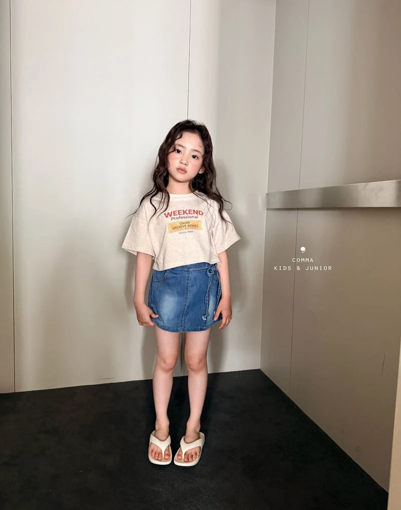 Comma - Korean Children Fashion - #kidsstore - Weekend Crop Tee - 8