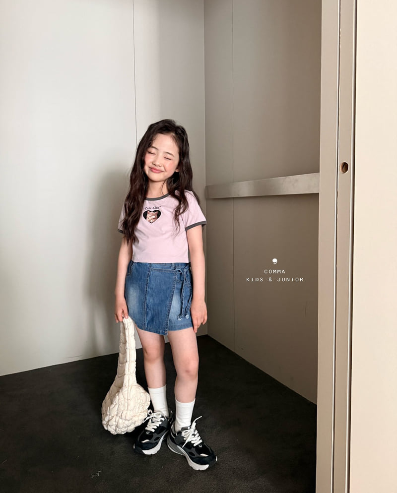 Comma - Korean Children Fashion - #kidsstore - Wrap Denim Skort - 5