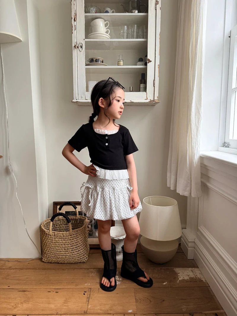 Comma - Korean Children Fashion - #kidzfashiontrend - Square Frill Top - 9