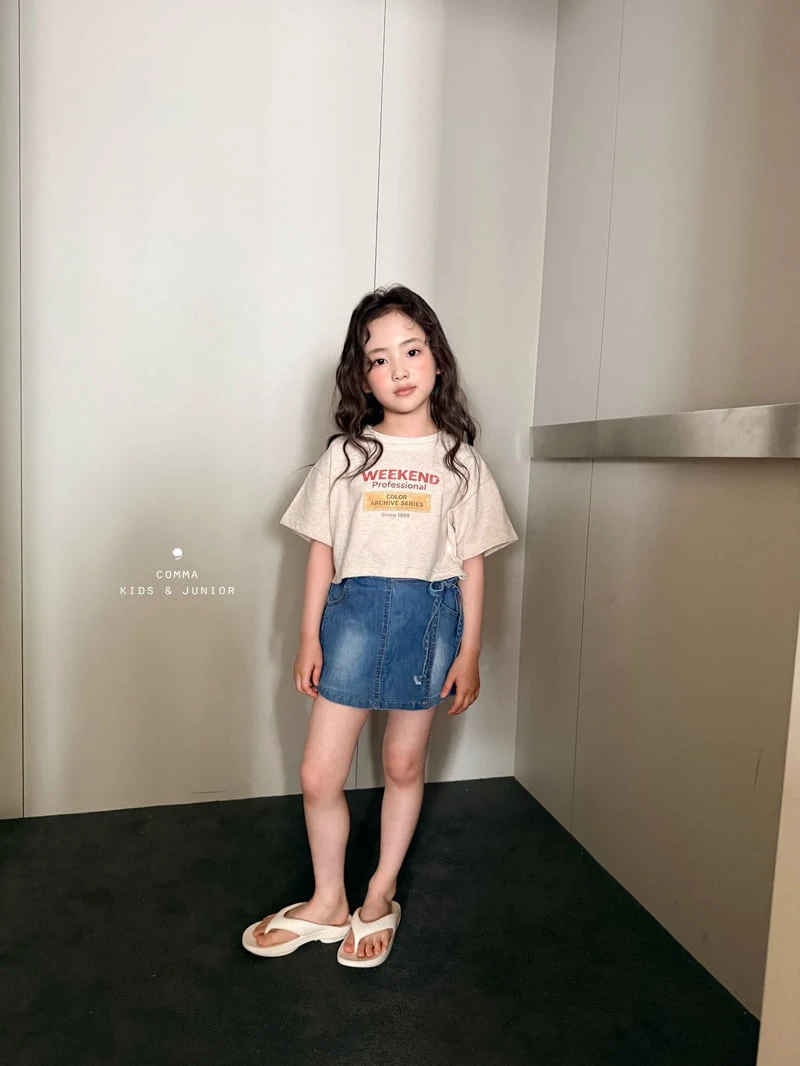 Comma - Korean Children Fashion - #kidzfashiontrend - Weekend Crop Tee - 9