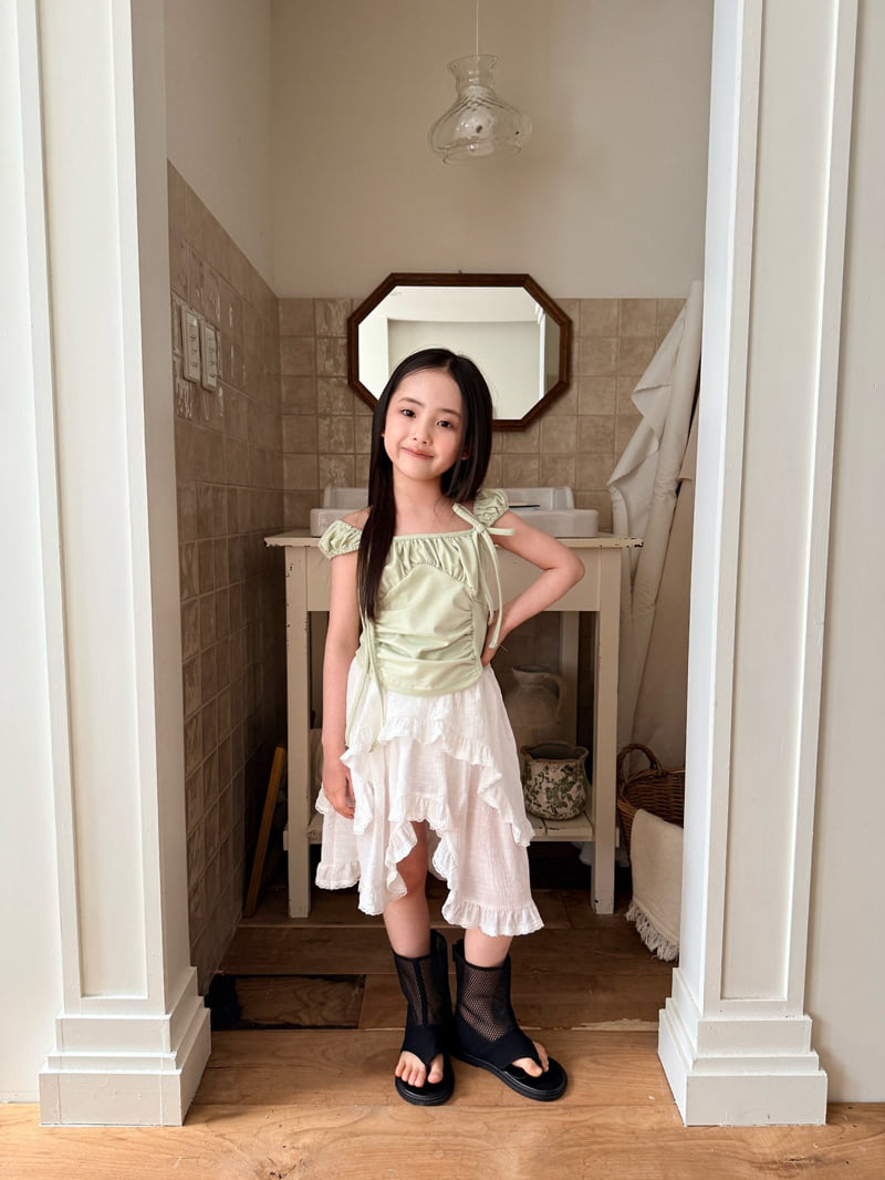 Comma - Korean Children Fashion - #kidzfashiontrend - Asymmetrical Skirt - 9