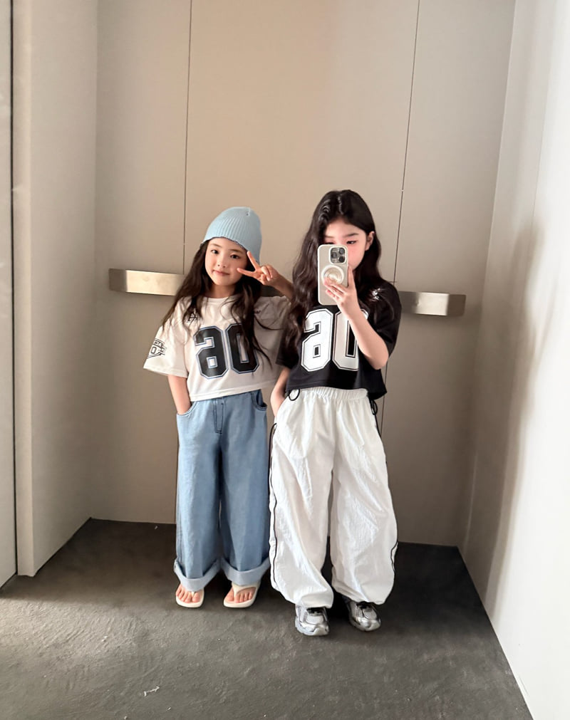 Comma - Korean Children Fashion - #littlefashionista - Linen Wide Denim Pants - 9