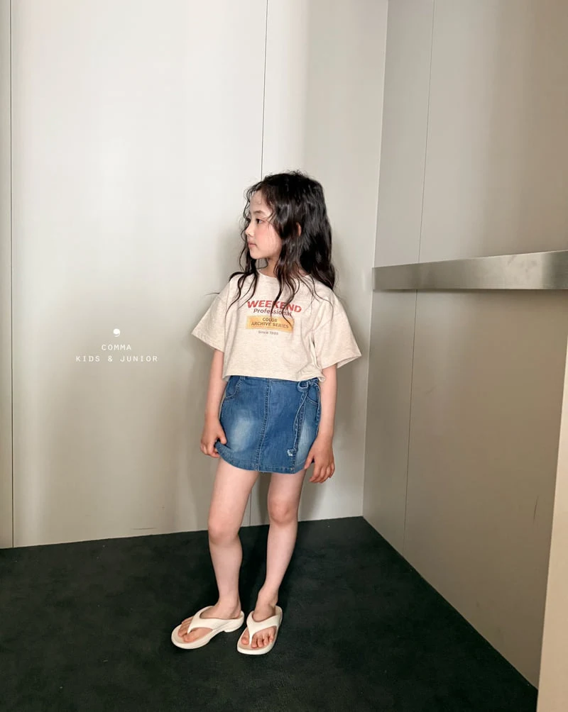 Comma - Korean Children Fashion - #littlefashionista - Weekend Crop Tee - 11