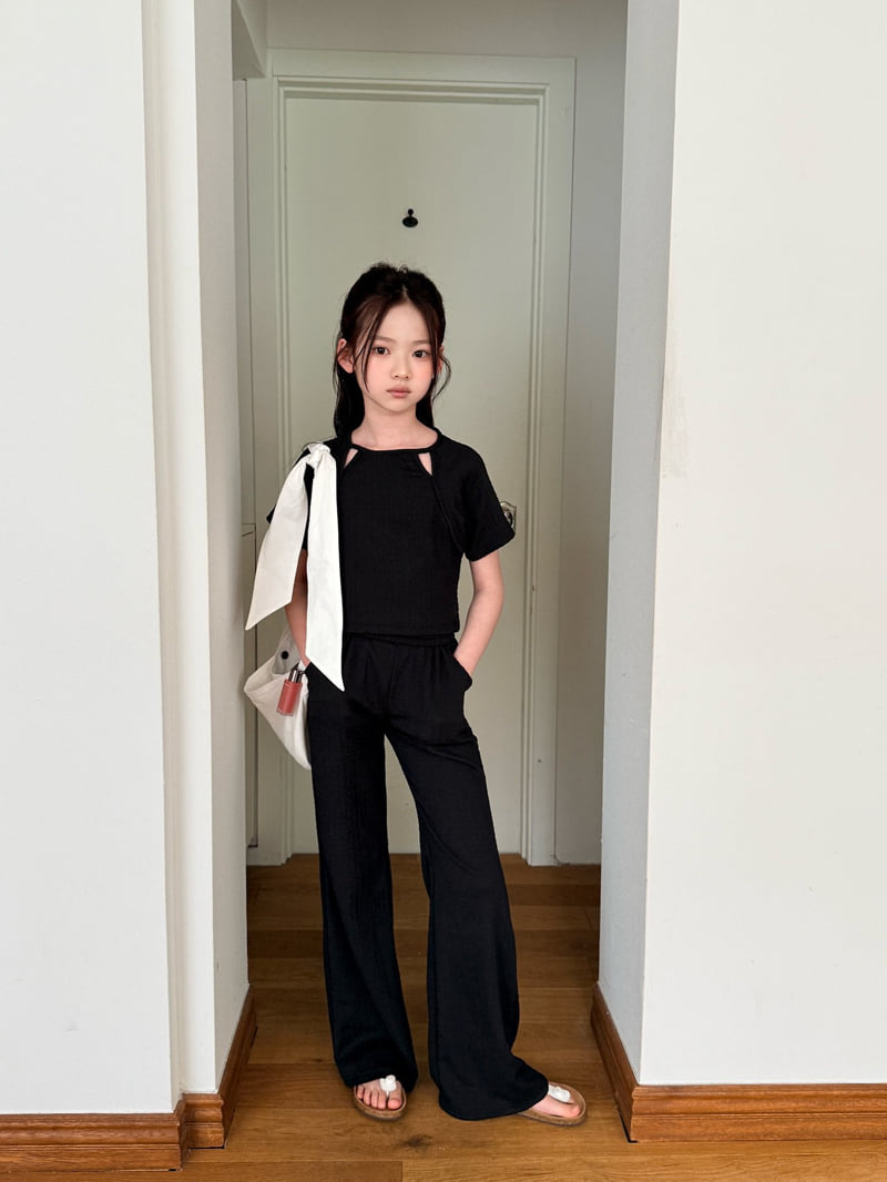 Comma - Korean Children Fashion - #Kfashion4kids - Pleated Slit Tee - 4