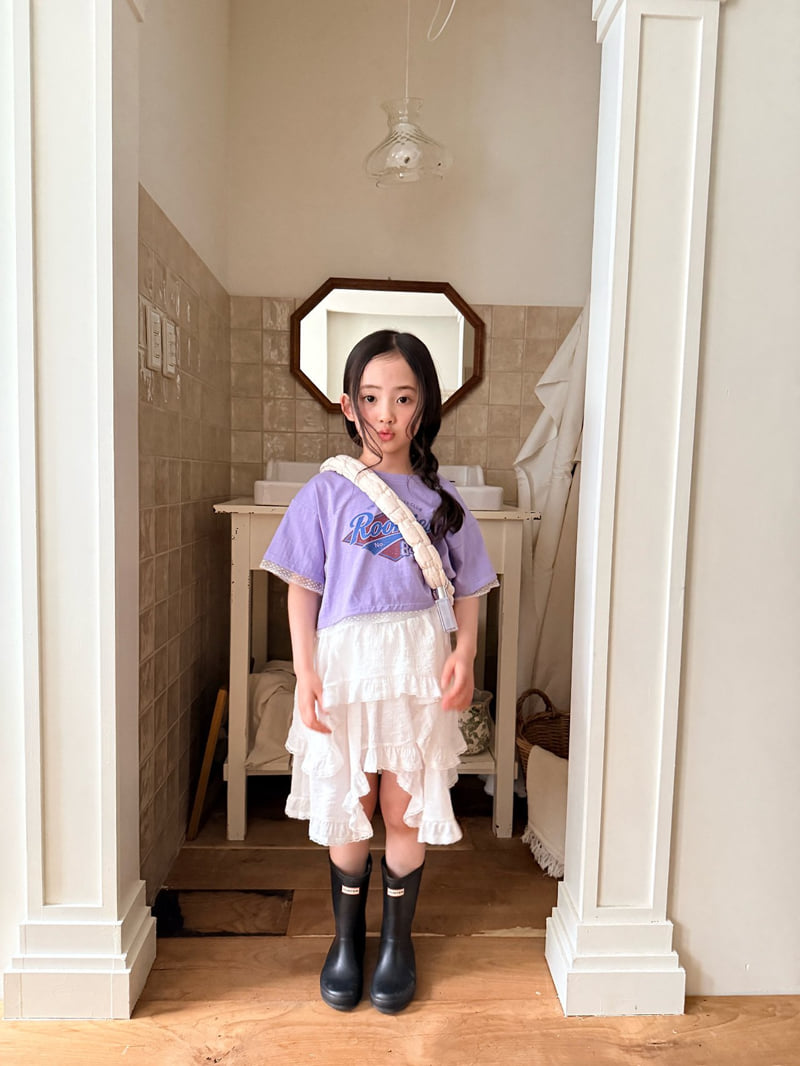 Comma - Korean Children Fashion - #magicofchildhood - Lace Print Tee - 11