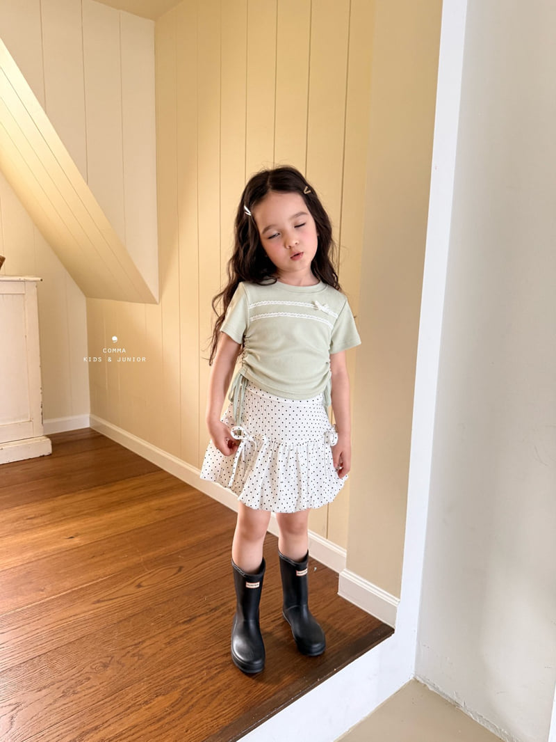 Comma - Korean Children Fashion - #magicofchildhood - String Lace Tee - 2