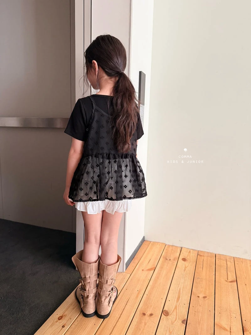 Comma - Korean Children Fashion - #magicofchildhood - Square Frill Top - 12