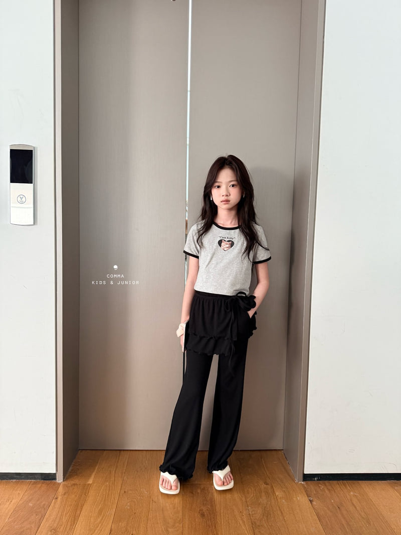 Comma - Korean Children Fashion - #magicofchildhood - Wrap Tiered Bootcut Pants - 8