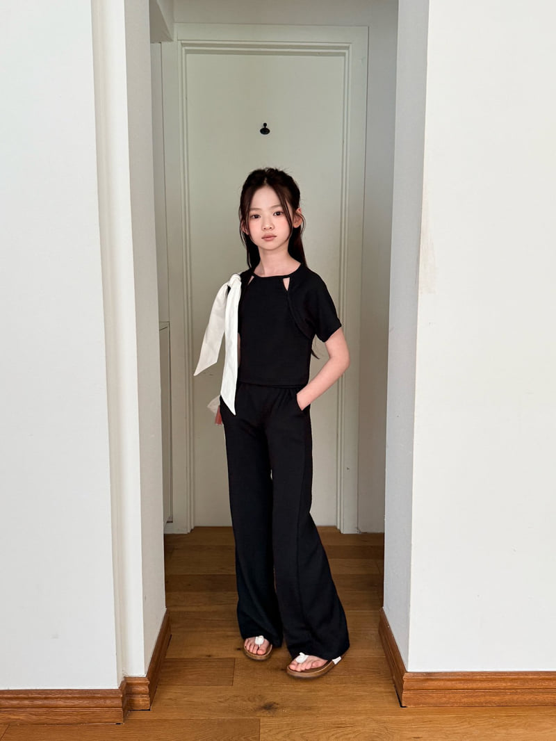 Comma - Korean Children Fashion - #magicofchildhood - Pleated Slit Tee - 5