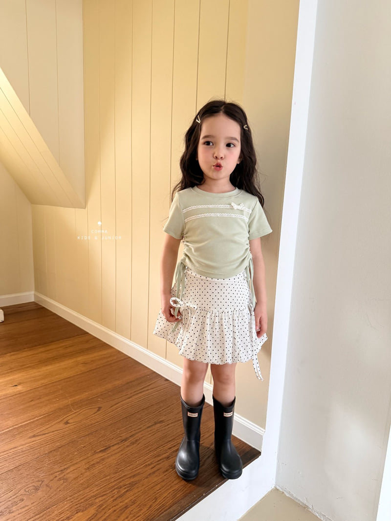 Comma - Korean Children Fashion - #minifashionista - String Lace Tee - 3