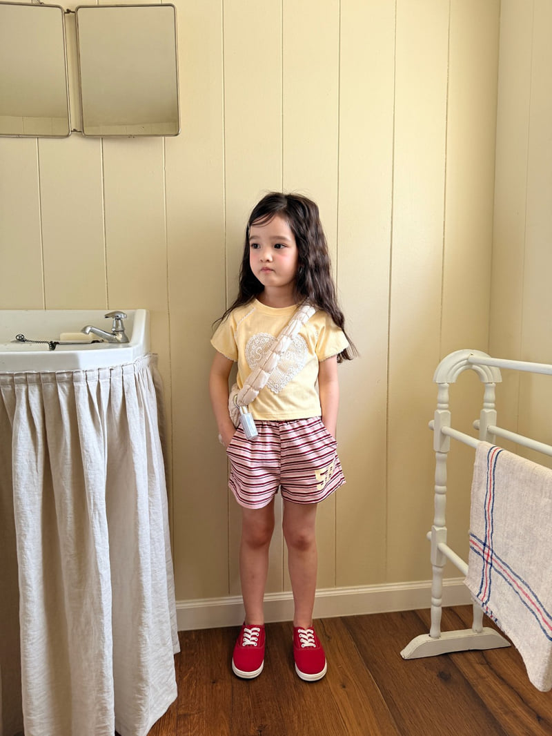 Comma - Korean Children Fashion - #minifashionista - Heart Lace Tee - 8