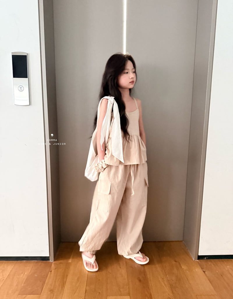 Comma - Korean Children Fashion - #minifashionista - Linen Frill Sleeveless - 3