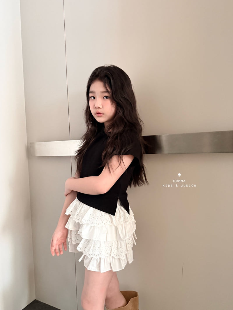 Comma - Korean Children Fashion - #minifashionista - Lace Tiered Pants - 11