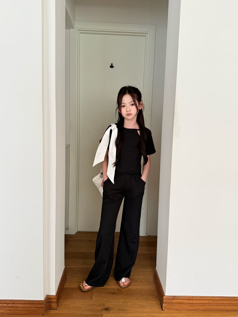 Comma - Korean Children Fashion - #minifashionista - Pleated Slit Tee - 6