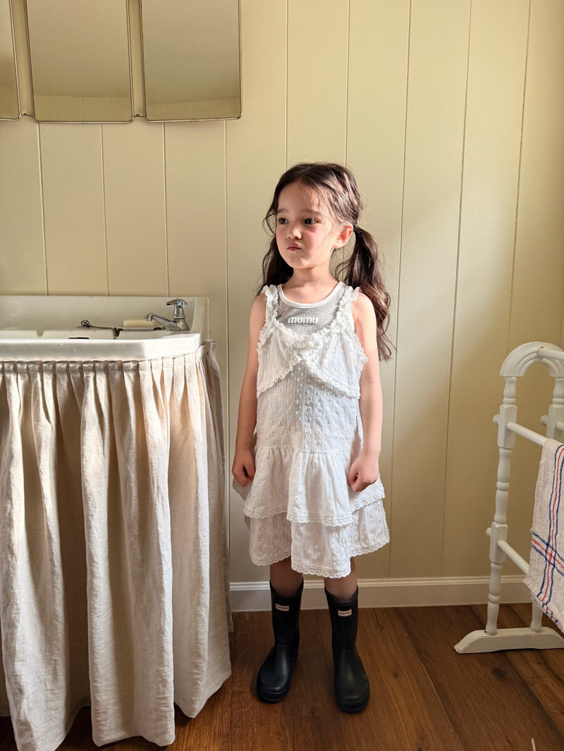 Comma - Korean Children Fashion - #prettylittlegirls - Lace Tiered One-piece - 11