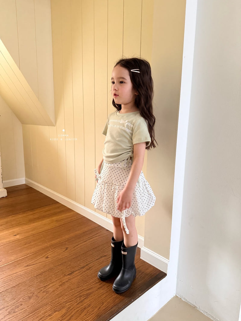 Comma - Korean Children Fashion - #minifashionista - String Lace Tee - 4
