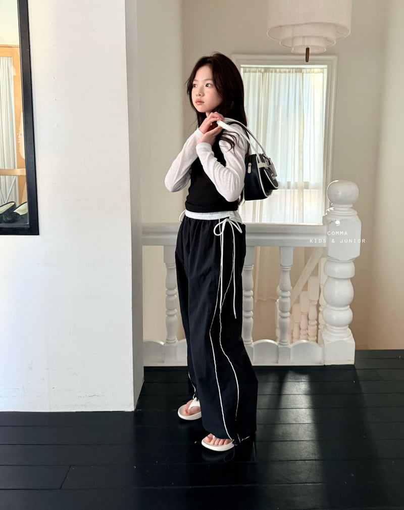 Comma - Korean Children Fashion - #prettylittlegirls - Double Line Nylon Pants