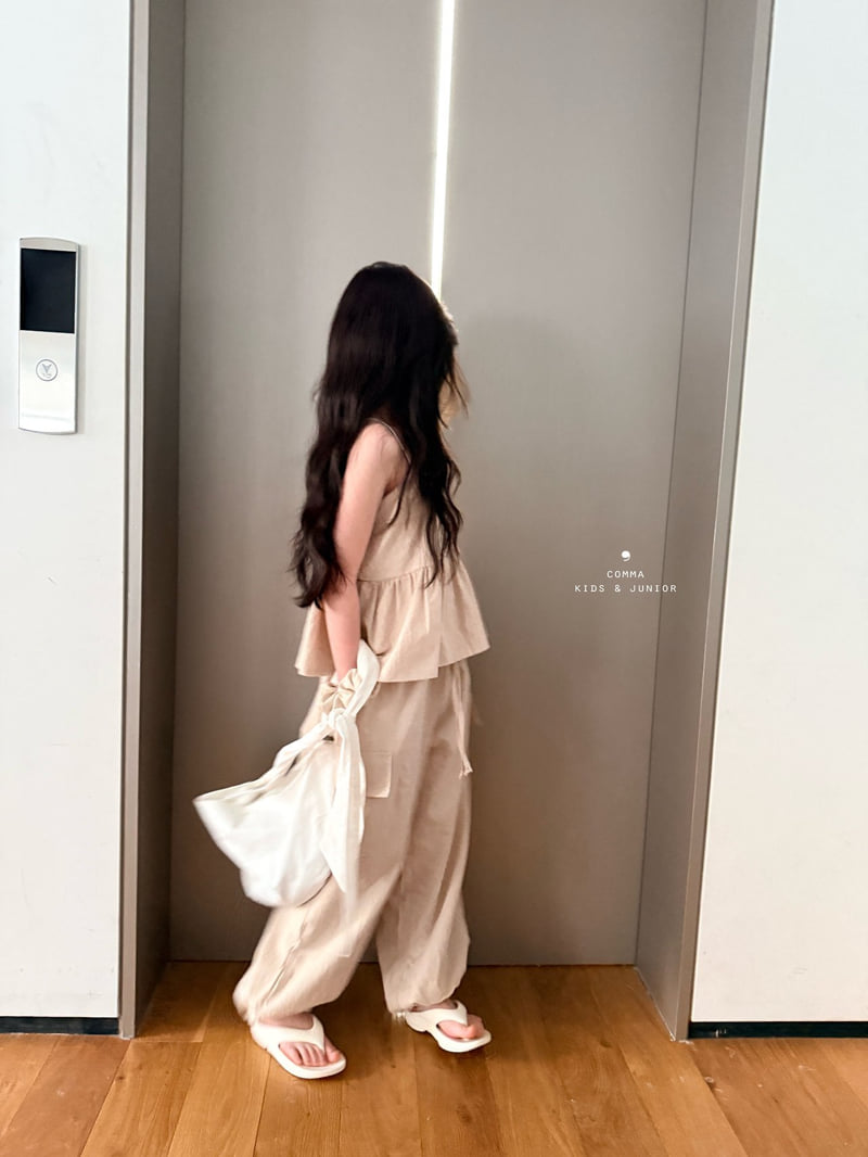 Comma - Korean Children Fashion - #minifashionista - Linen Frill Sleeveless - 4