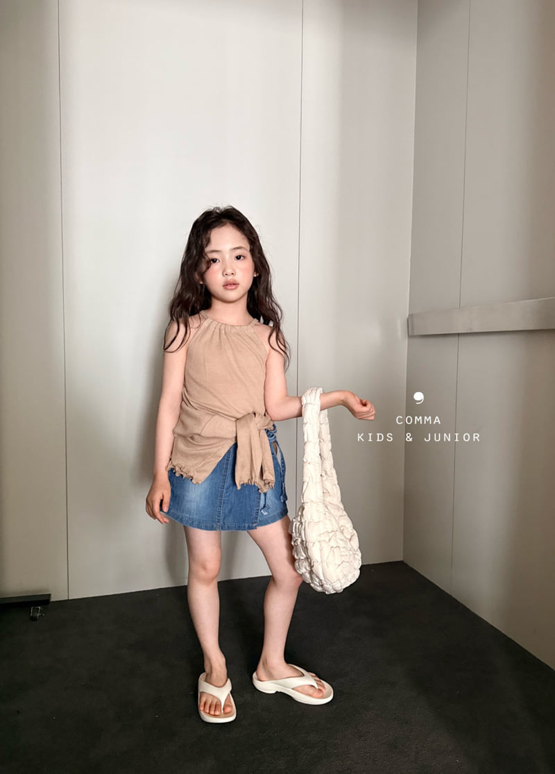 Comma - Korean Children Fashion - #prettylittlegirls - Wrap Denim Skort - 11