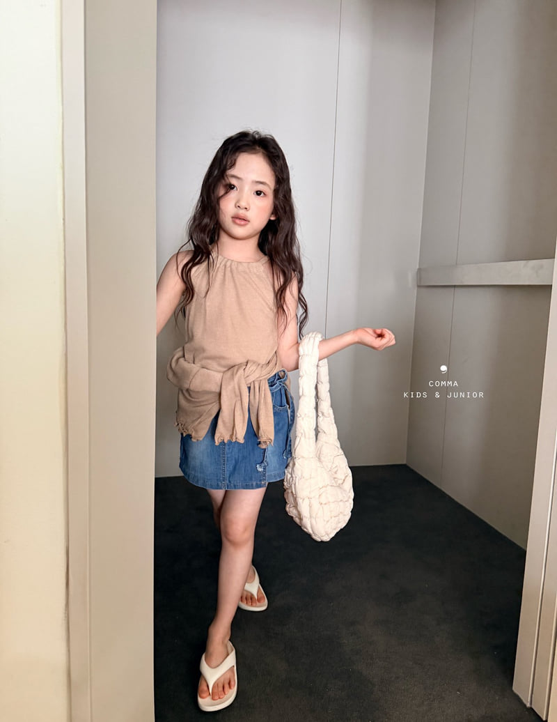 Comma - Korean Children Fashion - #stylishchildhood - Halter Cardigan Set (Beige) - 10
