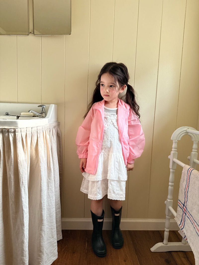 Comma - Korean Children Fashion - #todddlerfashion - Lace Tiered One-piece - 12