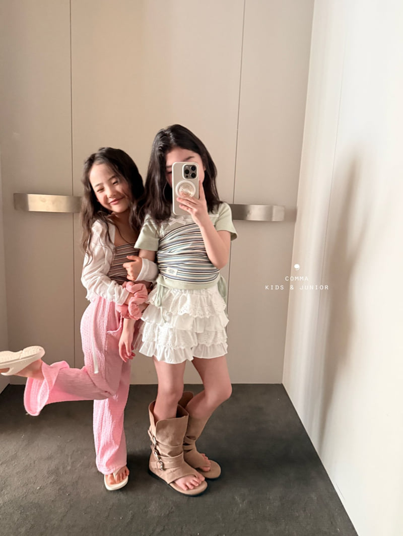 Comma - Korean Children Fashion - #toddlerclothing - String Lace Tee - 6