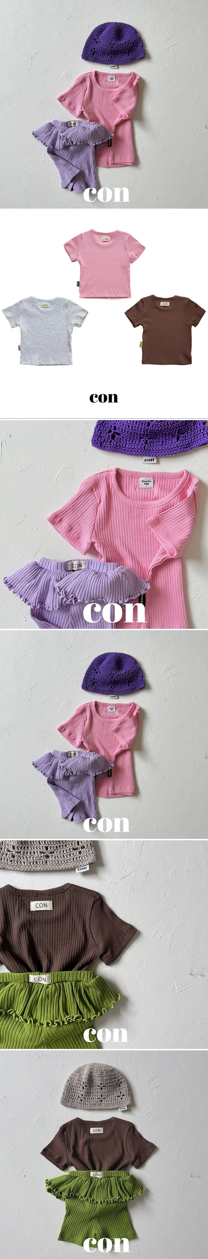 Con - Korean Baby Fashion - #babywear - Summer Soft Ribbed Tee - 2