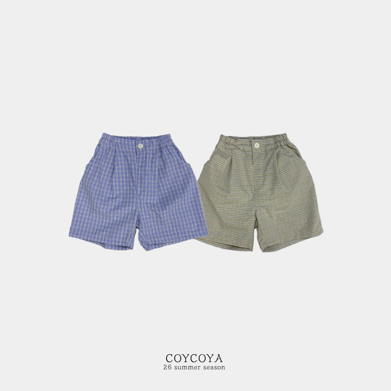 Coycoya - Korean Children Fashion - #discoveringself - Retro Check Bermuda Pants