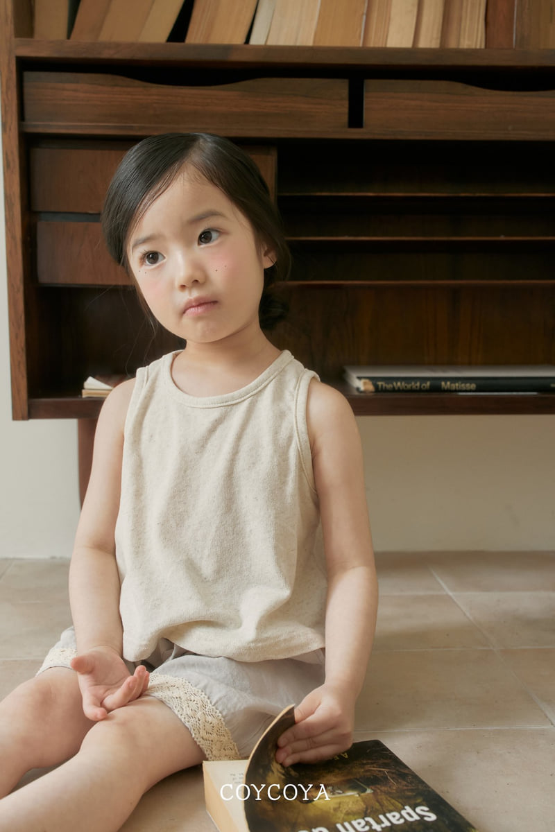 Coycoya - Korean Children Fashion - #fashionkids - Linen Sleeveless Tee - 5