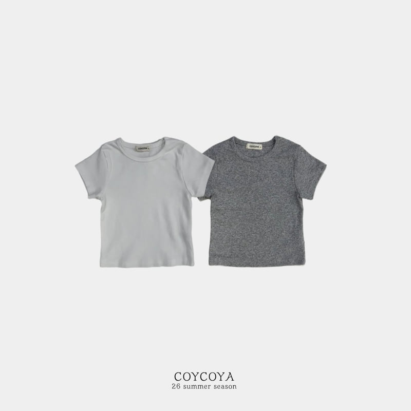 Coycoya - Korean Children Fashion - #fashionkids - Plain Short Sleeve Tee