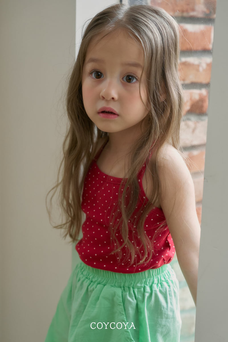 Coycoya - Korean Children Fashion - #discoveringself - Dot Strap Sleeveless Top - 4