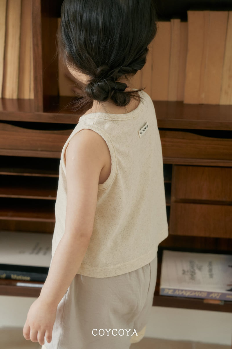 Coycoya - Korean Children Fashion - #kidsshorts - Linen Sleeveless Tee - 6