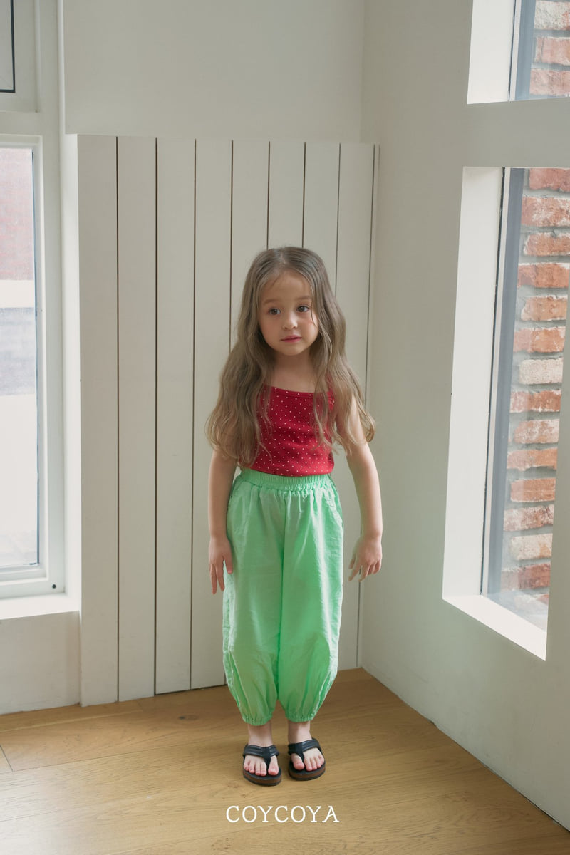 Coycoya - Korean Children Fashion - #kidsshorts - Dot Strap Sleeveless Top - 5