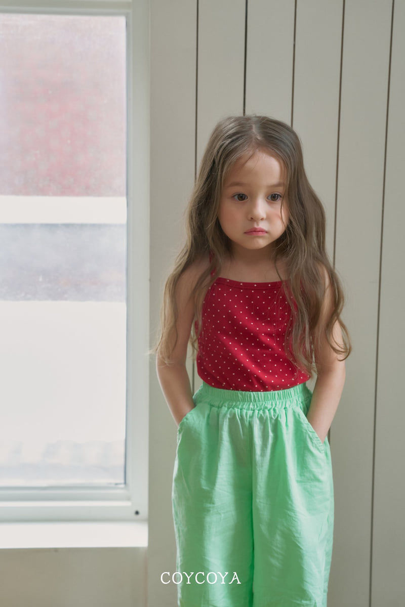 Coycoya - Korean Children Fashion - #kidsstore - Dot Strap Sleeveless Top - 6