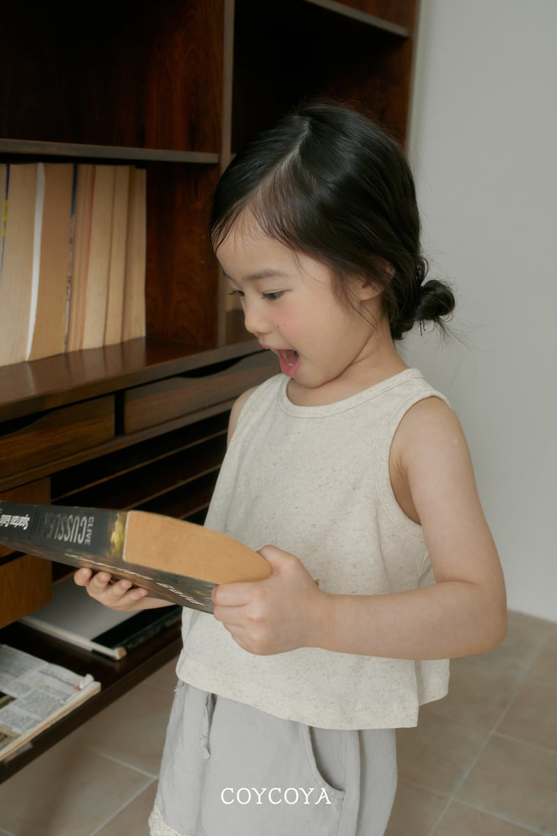 Coycoya - Korean Children Fashion - #kidzfashiontrend - Linen Sleeveless Tee - 8