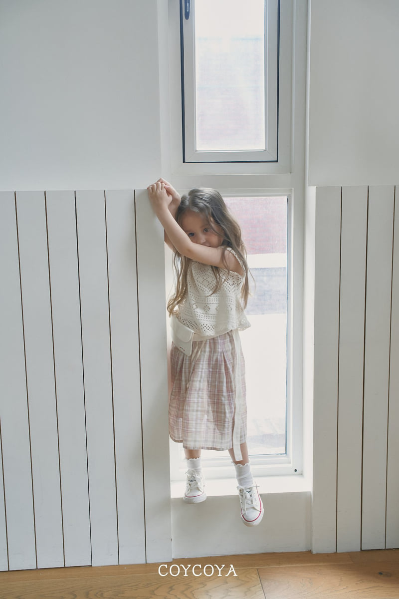 Coycoya - Korean Children Fashion - #kidzfashiontrend - Maybe Check Long Skirt - 5