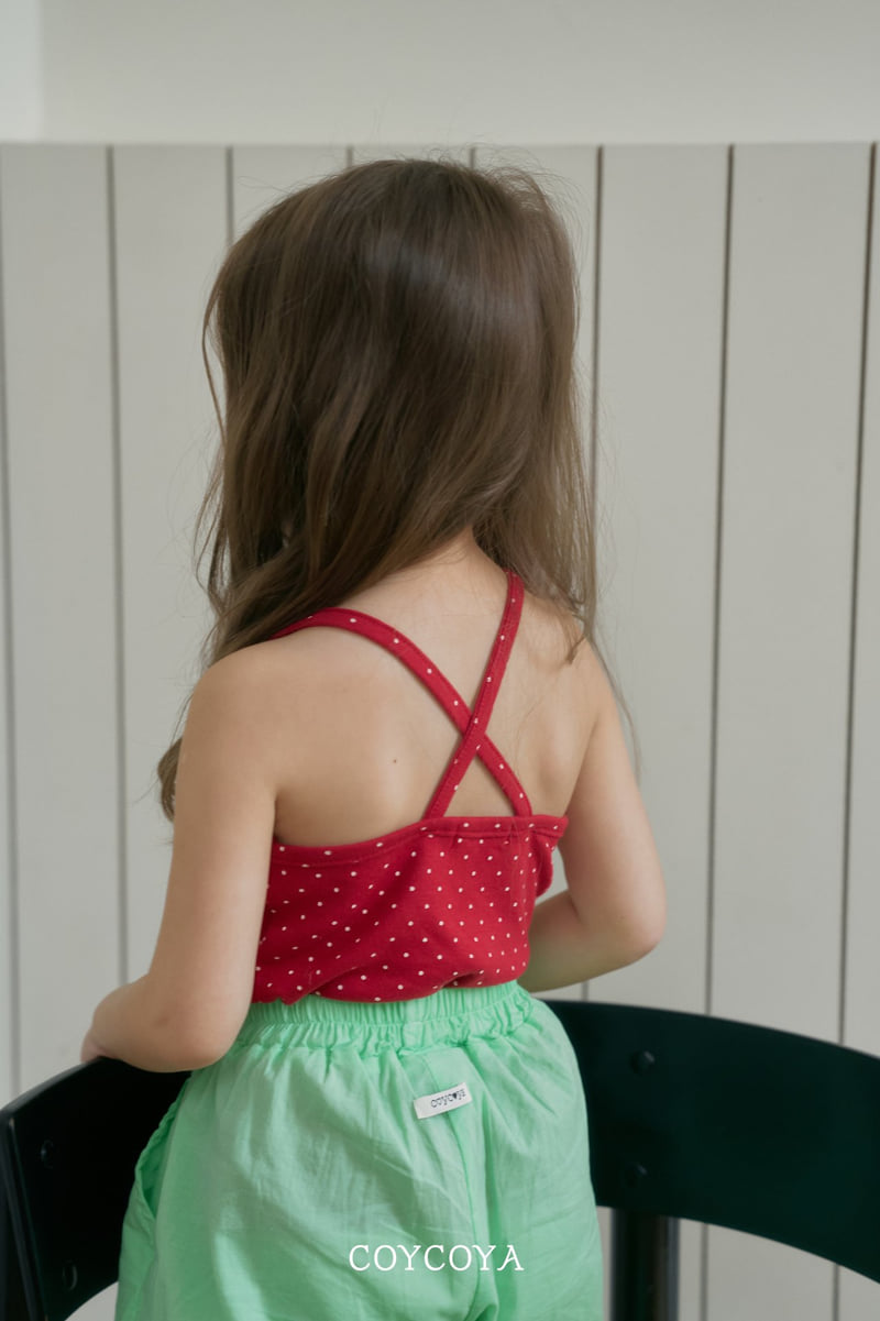 Coycoya - Korean Children Fashion - #kidzfashiontrend - Dot Strap Sleeveless Top - 7