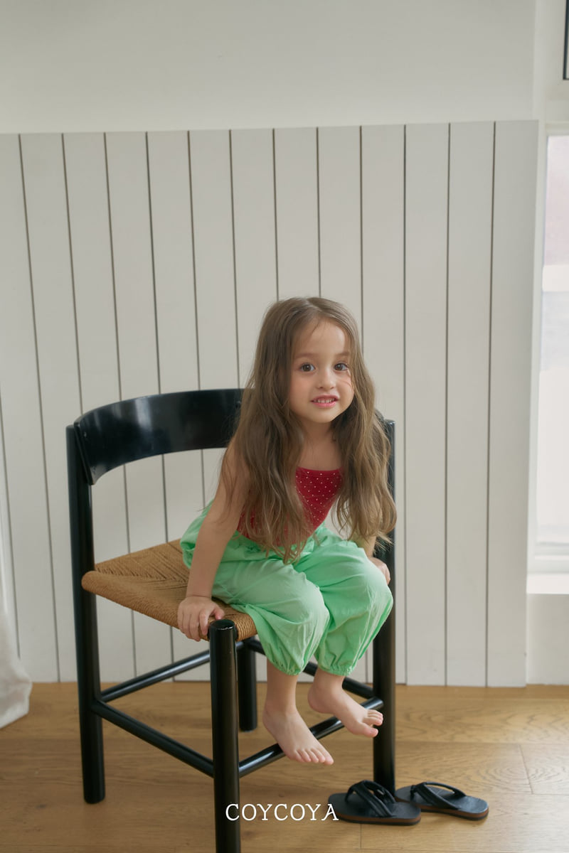 Coycoya - Korean Children Fashion - #littlefashionista - Dot Strap Sleeveless Top - 9