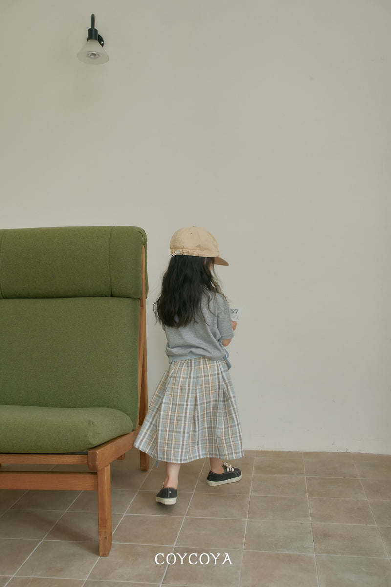 Coycoya - Korean Children Fashion - #todddlerfashion - Maybe Check Long Skirt - 11