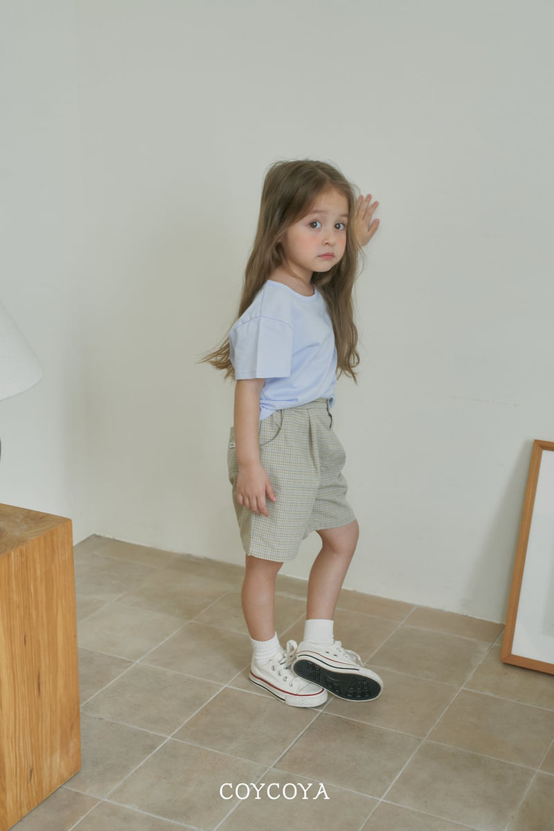 Coycoya - Korean Children Fashion - #todddlerfashion - Retro Check Bermuda Pants - 11